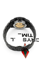 POWER” . Black luxury chronograph